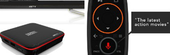 android tv box with voice remote controller